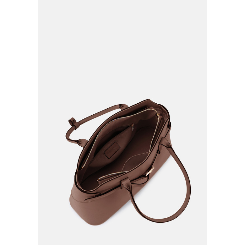Seidenfelt handtasche braun 4