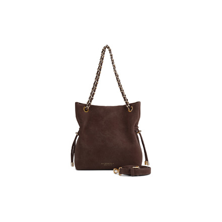 Seidenfelt schultertasche braun