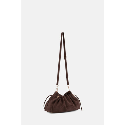 Seidenfelt crossbody bruin