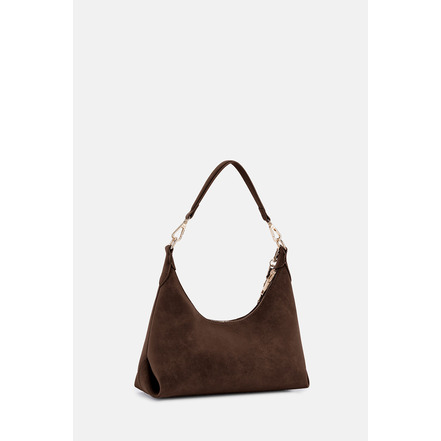 Seidenfelt schultertasche braun