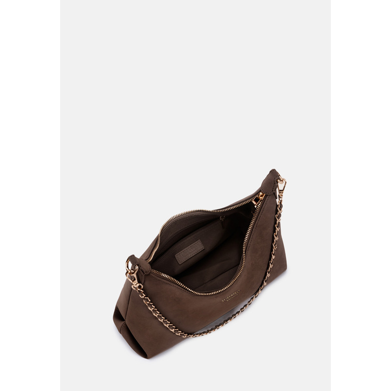 Seidenfelt schultertasche braun 4