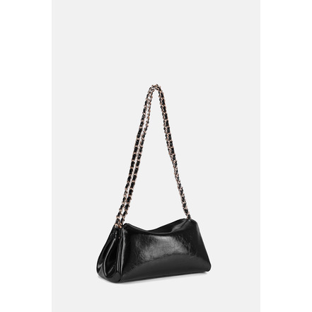 Seidenfelt crossbody zwart