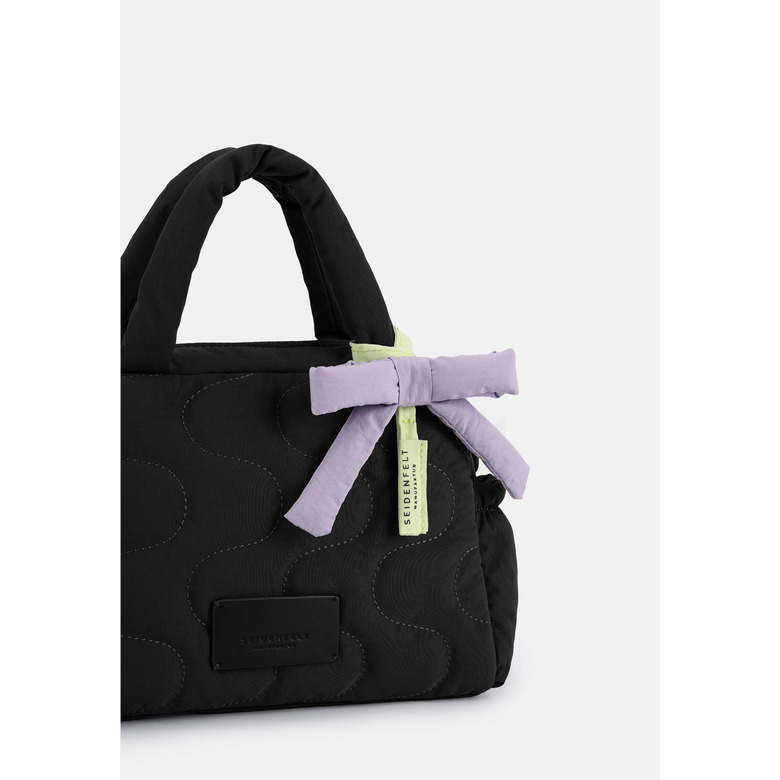Seidenfelt handtasche schwarz 3