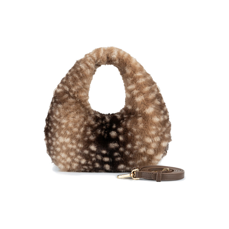 Seidenfelt handtas bruin 1