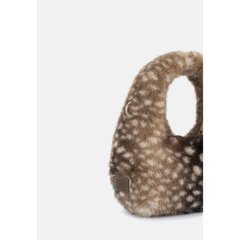Seidenfelt handtas bruin 3