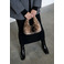 Seidenfelt handtas bruin 5