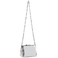 Seidenfelt handtasche silber 2