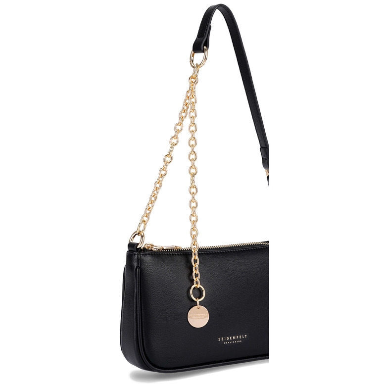 Seidenfelt schultertasche schwarz 2