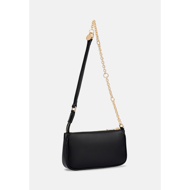 Seidenfelt schultertasche schwarz 3