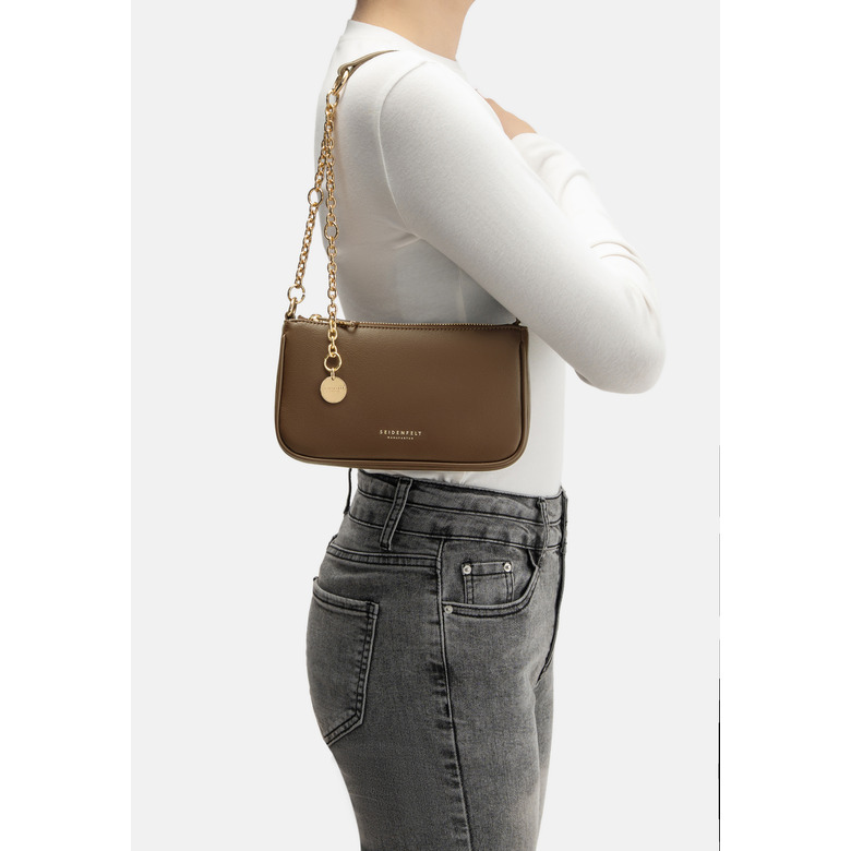 Seidenfelt schultertasche schwarz 5