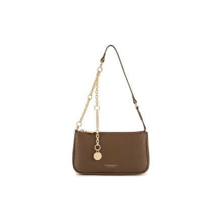 Seidenfelt schultertasche braun