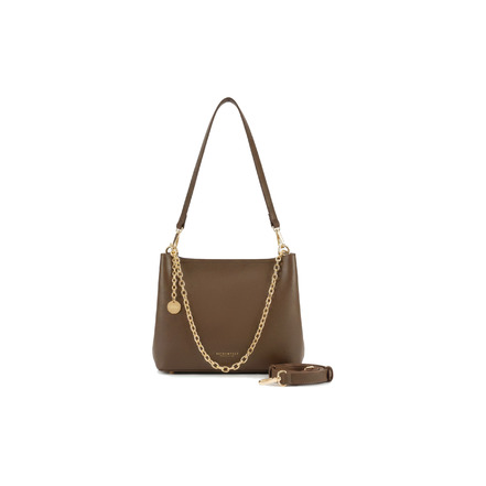 Seidenfelt schultertasche braun