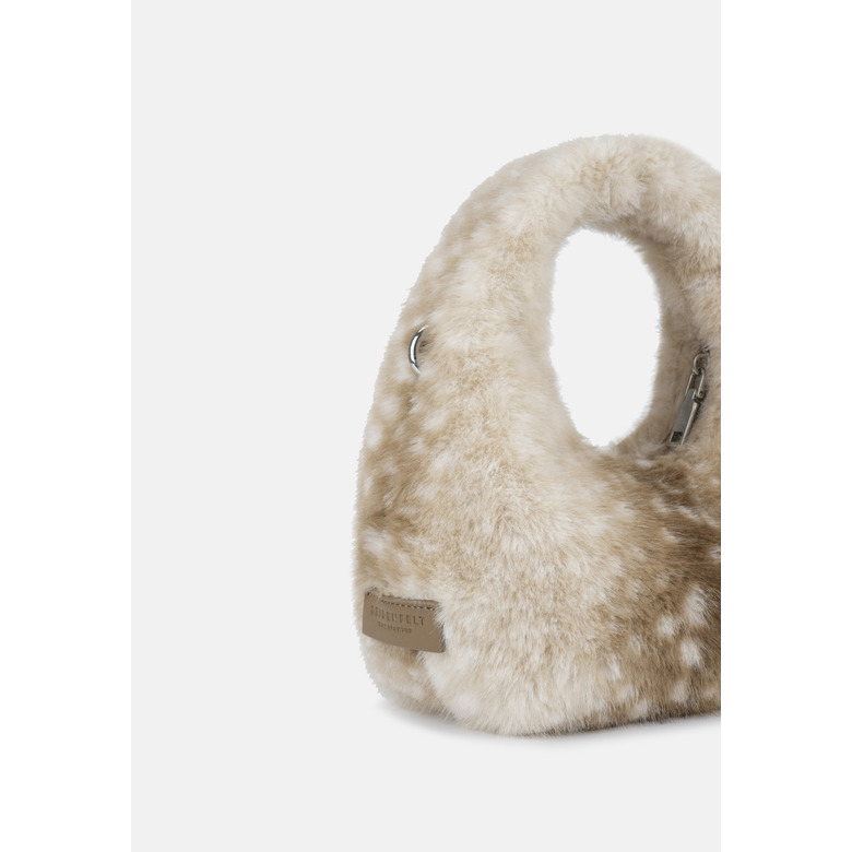 Seidenfelt handtas beige 3