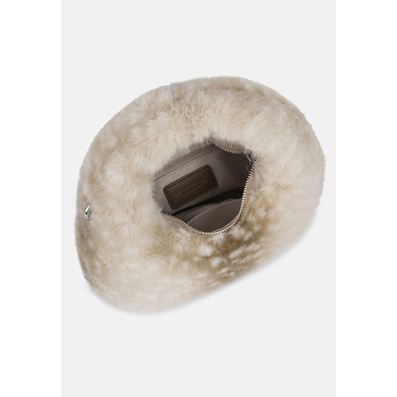Seidenfelt handtas beige 4