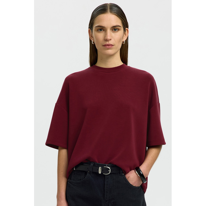 Selected Femme t-shirts bordeaux 2