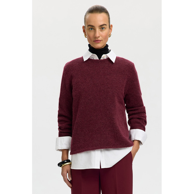 Selected Femme pull bordeaux 2