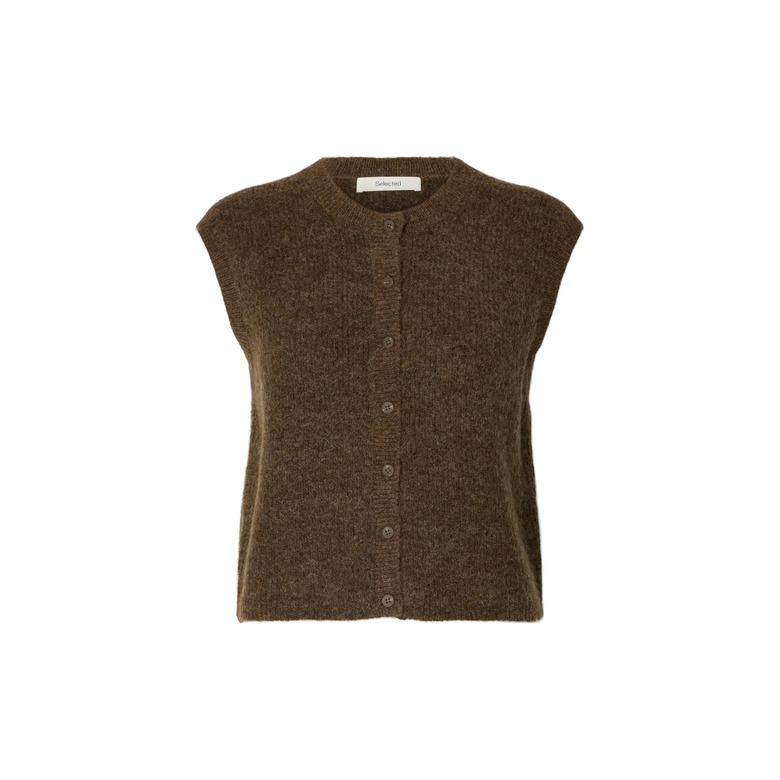 Selected Femme cardigan brown 1