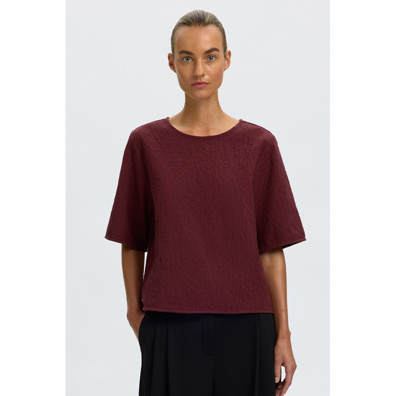 Selected Femme blouse bordeaux 2