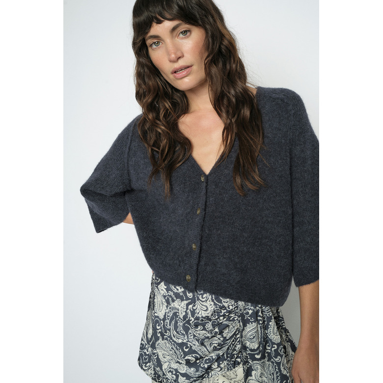 Mosmosh cardigan blauw 2