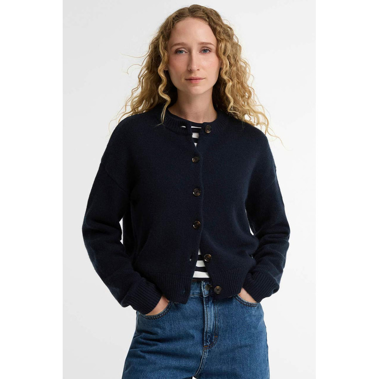 Barbour cardigan blauw 2