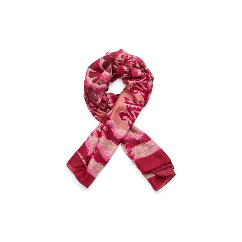 Les Cordes echarpe rose 1