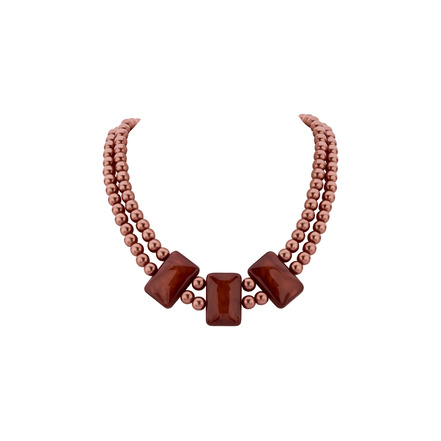 Les Cordes collier brun