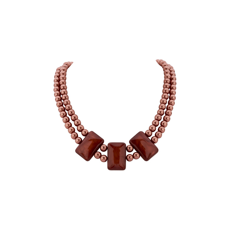 Les Cordes collier brun 1