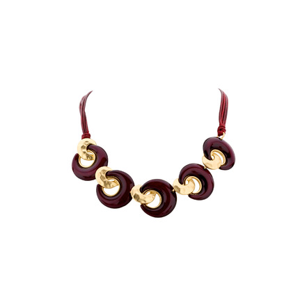 Les Cordes collier bordeaux