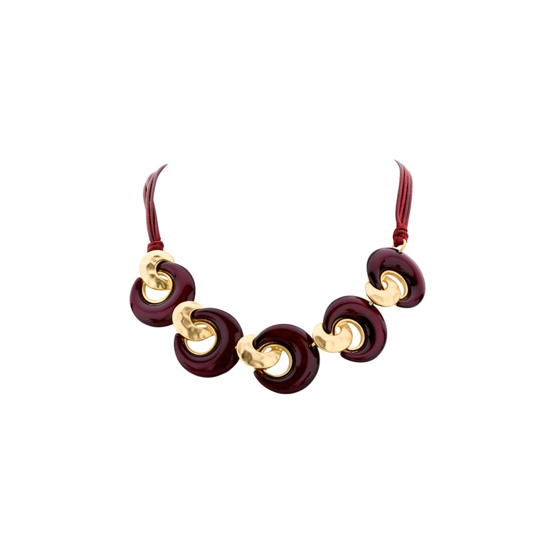 Les Cordes collier bordeaux 1
