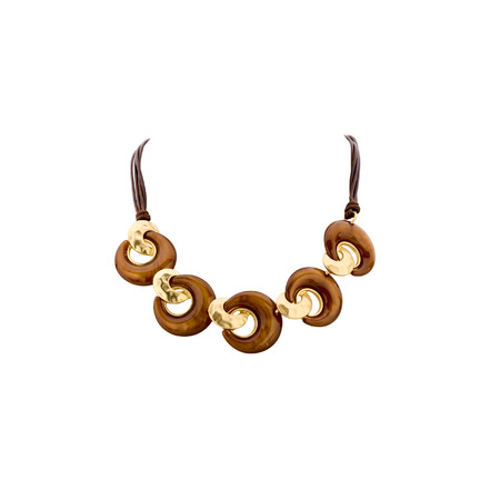 Les Cordes necklace brown