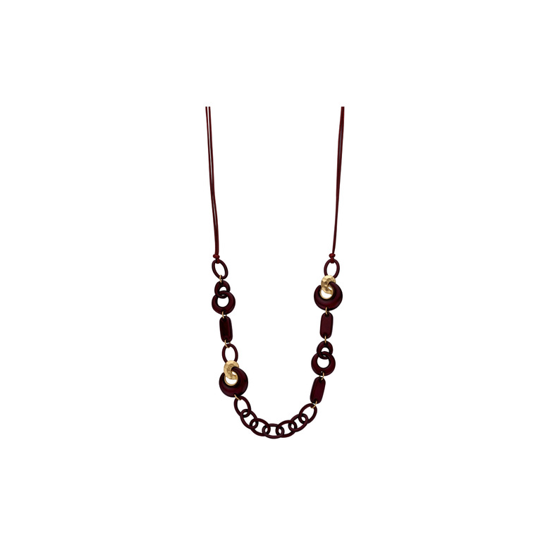 Les Cordes necklace bordeaux 1