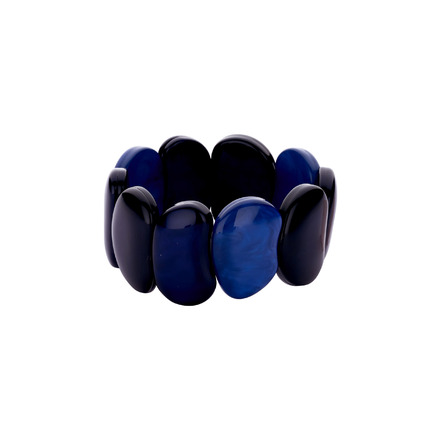Les Cordes armband blau