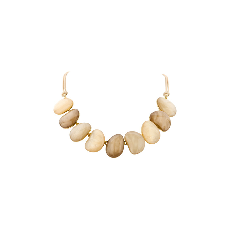 Les Cordes halskette beige 1