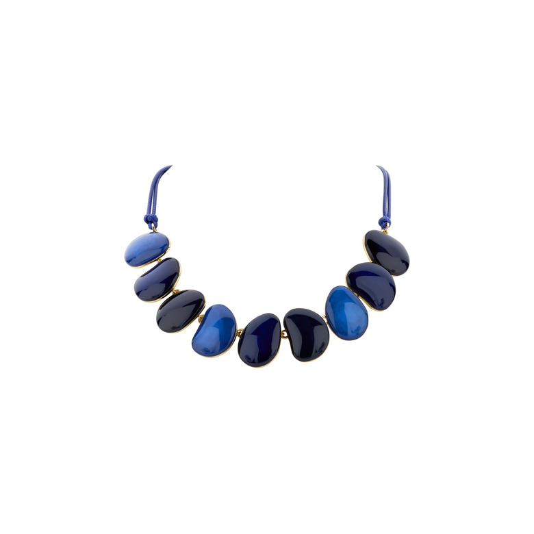 Les Cordes halskette blau 1