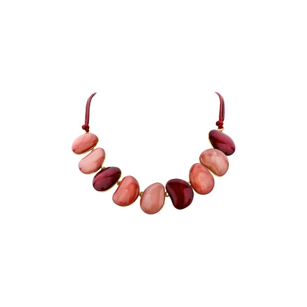 Les Cordes halskette rosa