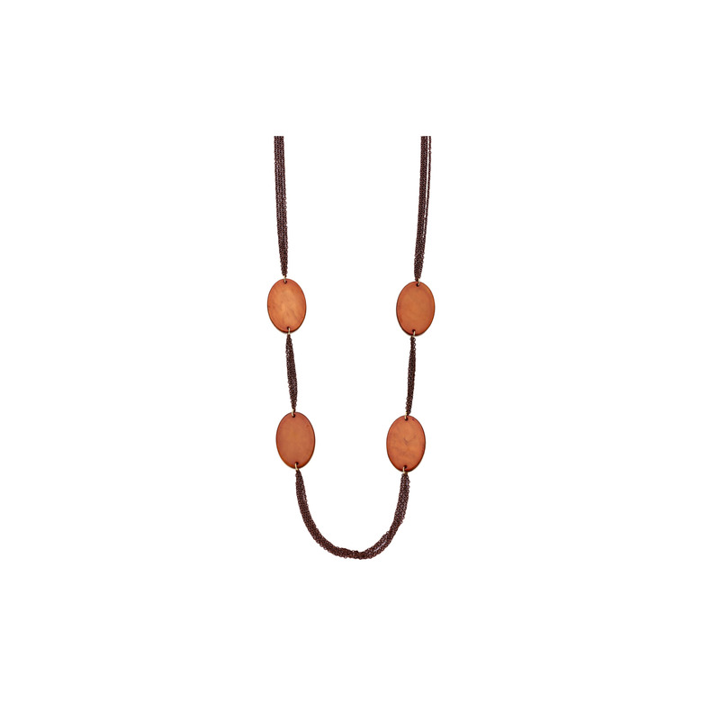 Les Cordes collier brun 1