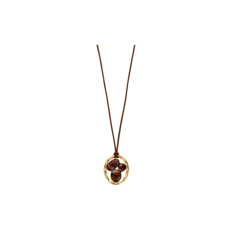 Les Cordes necklace brown 1