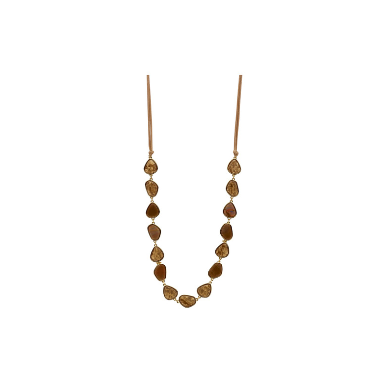 Les Cordes halskette beige 1