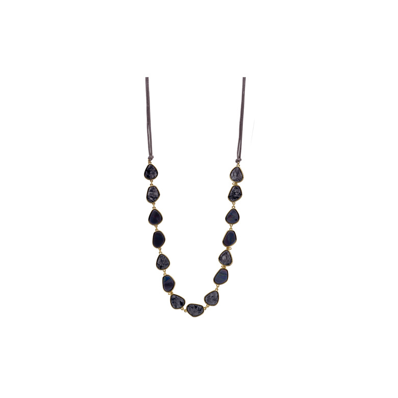 Les Cordes collier bleu 1