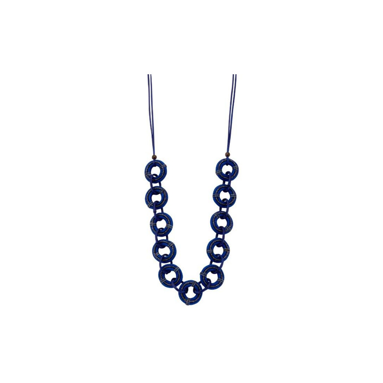 Les Cordes halskette blau 1