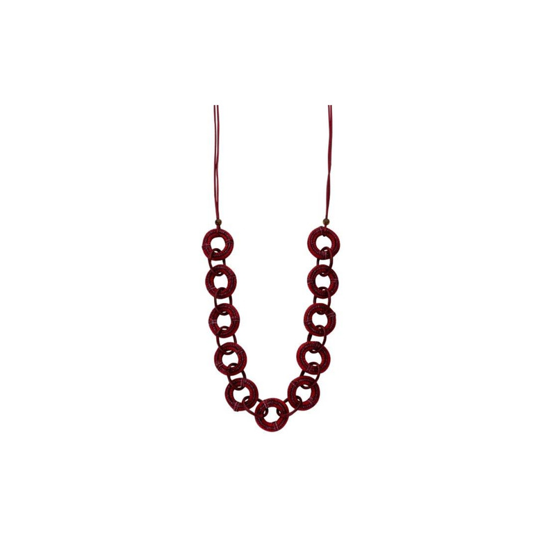 Les Cordes collier bordeaux 1