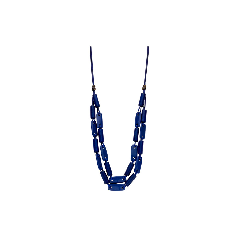 Les Cordes halskette blau 1