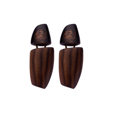 Les Cordes boucles d'oreilles brun