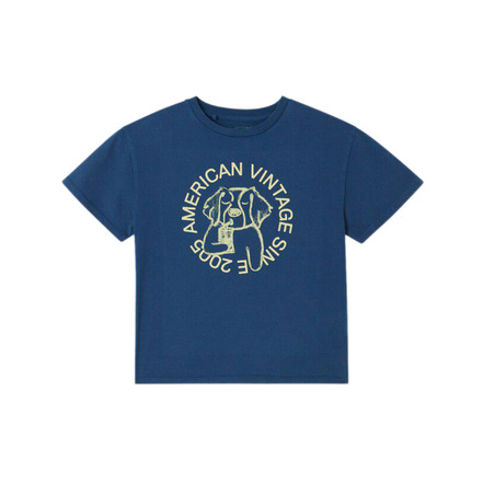 American Vintage t-shirt bleu