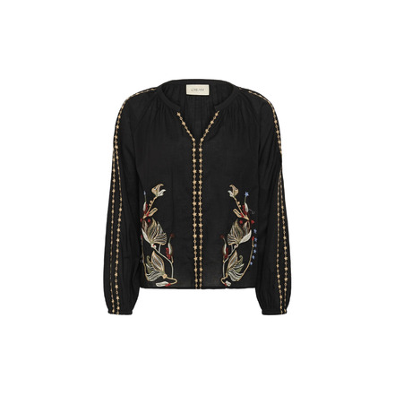 Cream blouse zwart