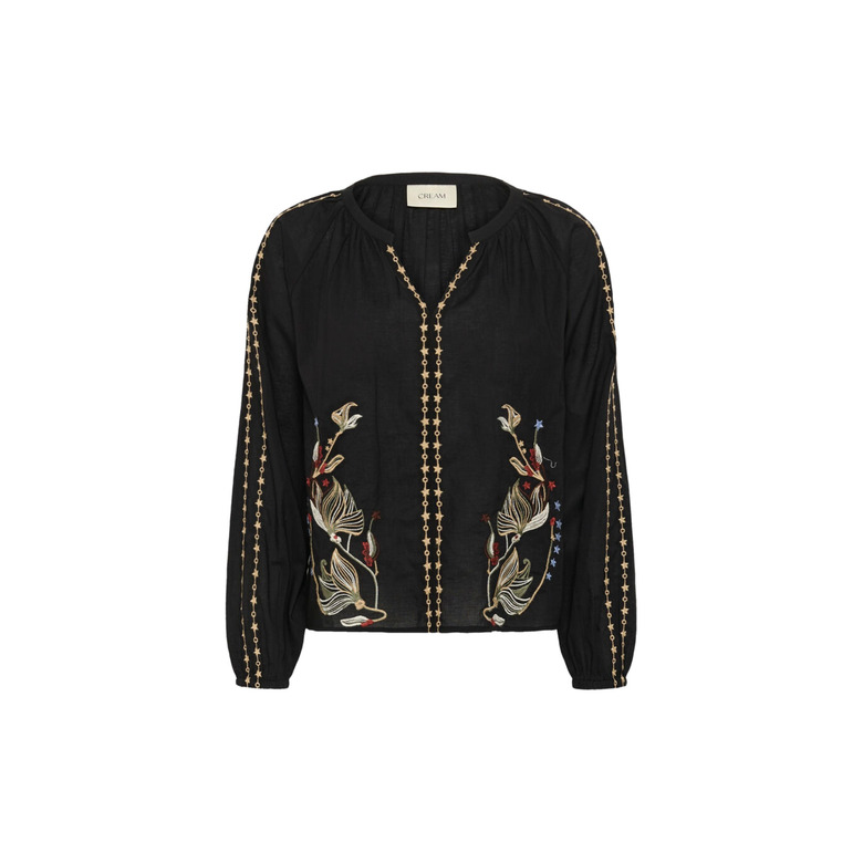 Cream blouse zwart 1