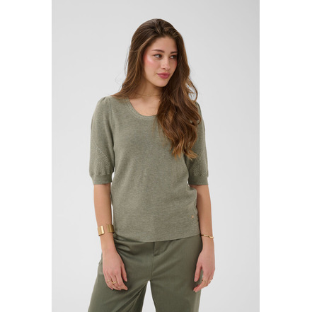 Cream trui groen