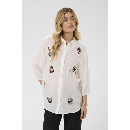 Cream blouse wit