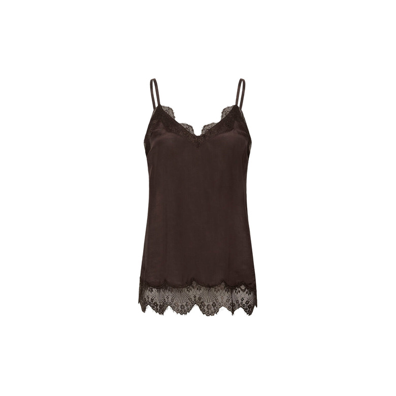 Cream topje bruin 1
