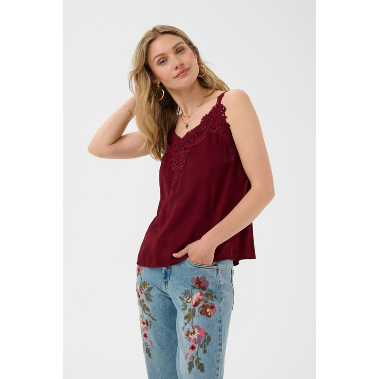 Cream topje bordeaux 2